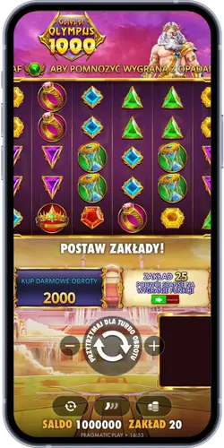 Gates of Olympus 1000 – ekran początkowy gry