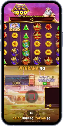 Gates of Olympus 1000 – wygrana 40 PLN