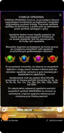 Gates of Olympus Mnożniki – ekran mnożników wygranych
